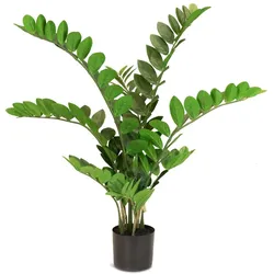 Glücksfeder Zamioculcas Kunstpflanze grün 90 cm