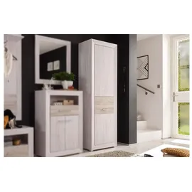 Möbel Akut JAMBO Garderobenschrank 65 x 0 x 0 cm Weiß/Braun