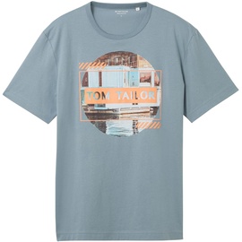 TOM TAILOR T-Shirt mit Label-Print, Mint, S