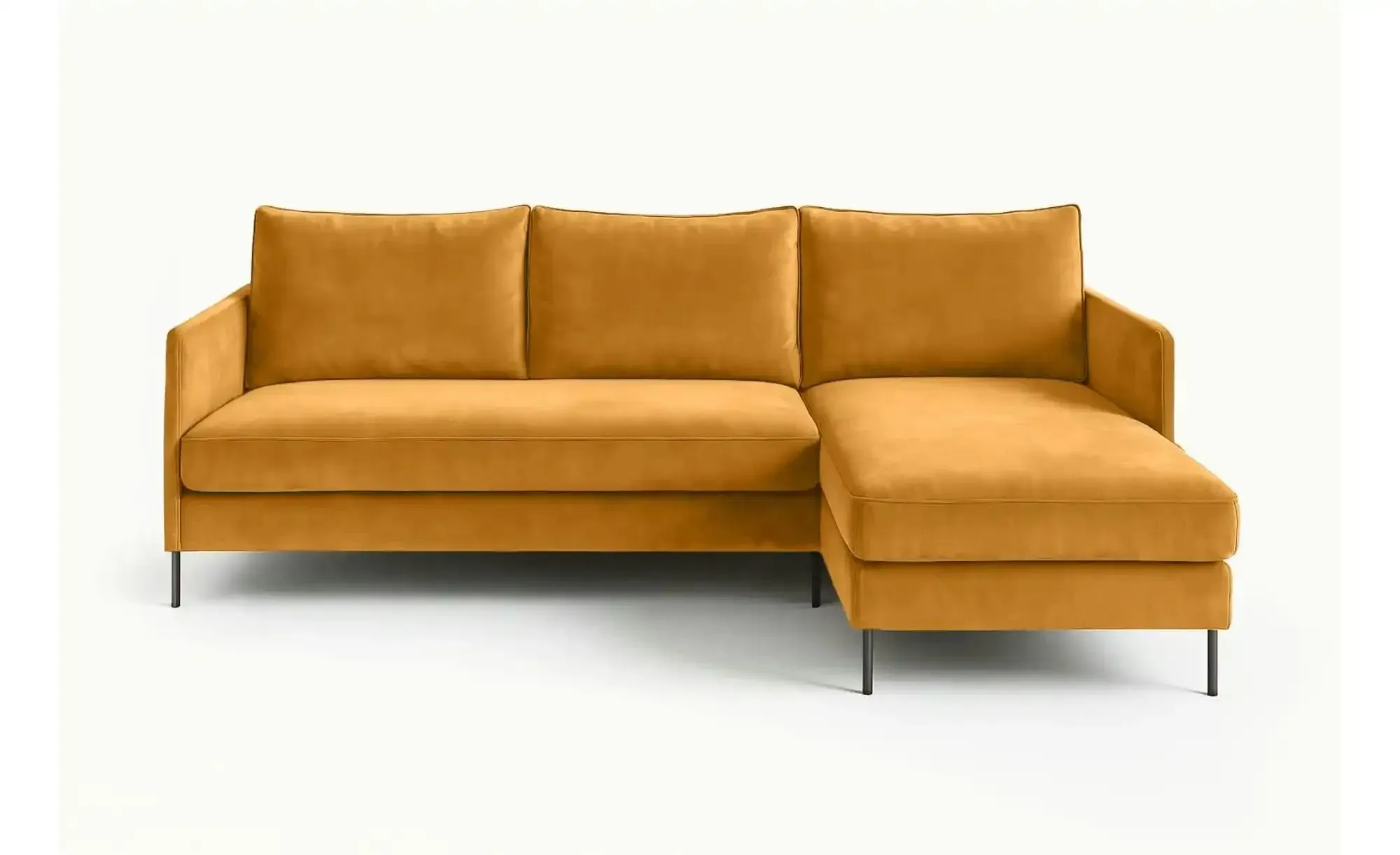 Ecksofa  Bellis , gelb , Maße (cm): B: 216 H: 95