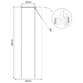 vidaXL Rollo Natur 60 x 160 cm Bambus/braun