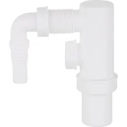 Geräte-Flaschengeruchsverschluss (Ausführung: Waschmaschinen-Siphon DN40 weiß)