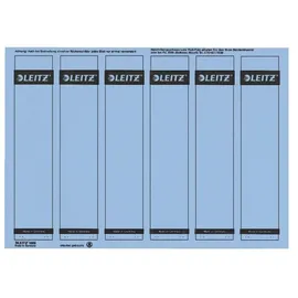 Leitz PC-beschriftbare Rckenschilder selbstklebend, Papier, kurz, schmal, 150 Stck, blau
