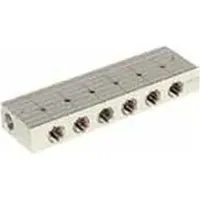 Riegler Verteilerleiste, Abgänge einseitig, Eingang 2x1/8, Ausgang 6xM5