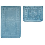 COFI Almina 2 Teiliges Bademattenset mit Muster Blau