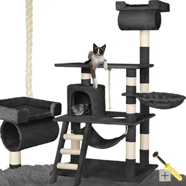 Tectake Stokeley Kratzbaum 141 cm schwarz