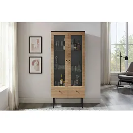 SalesFever Vitrine Torsby 79 x 43 x 179 cm Beige