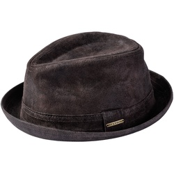 Stetson Herren Leder-Trilby schmale Krempe braun 58/59 - 58/59