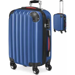 Hartschalenkoffer Rollen 360o Handgepäck Blau ABS