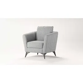 Home Affaire Cocktailsessel HOME AFFAIRE "MATTHEW Sessel, Maße B/T/H: 83/85/88 cm", grau (hellgrau), B:83cm H:88cm T:85cm, 100% Polyester, Sessel, Cocktailsessel, modern, mit Rückenkissen