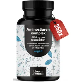 bloom naturals beauty supplements Aminosäuren Komplex Hochdosiert Vegan Tabletten 250 Stück