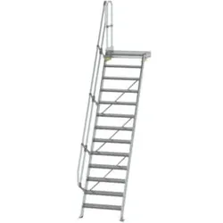 MUNK Aluminium-Treppe Plattform 60° 13 Stufen