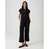 Opus Jumpsuit MELTI POLO Relaxed in dynamischer Crash Optik schwarz 44