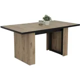 Hela Esstisch Anni, Viking Oak, erweiterbar mit 3 Platten, Metallgestell, Maß 160-320x90cm