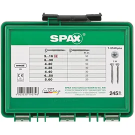 SPAX Sortimentskasten Metall 245 Stück gelb/grün