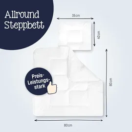 Julius Zöllner Steppbett-Set Basic 80 x 80 cm + 35 x 40 cm