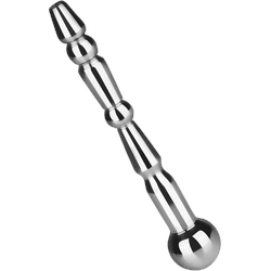 Hohler Penisplug, 9 cm, silber