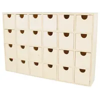 ADVENTSKALENDER Rechteck - 30,5X20,5X5 cm - Holz