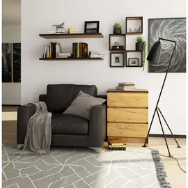 milord furniture Kommode K60 60 x 77 x 40 cm Schwarz