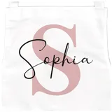 SpecialMe Kinderschürze personalisiert mit Namen und Anfangsbuchstabe Küchenschürze, Kochschürze/Backschürze Kinder rosa 6-10 Jahre - 6 Jahre