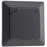 ChiliTec Schuko-Steckdose IP44 Unterputz Grau 2 St.