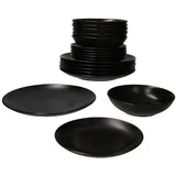 Mambocat 18tlg Tellerset 6 Personen schwarz