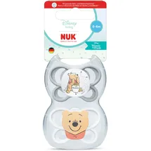 NUK Perfect Match Air | 0-6 Monate | Orthodontische Schnuller, die Luftzirkulation fördern & Speichel-Ausschlag verhindern | 95% Baby-Akzeptanz** | Disney Winnie Puuh | 2 Stück