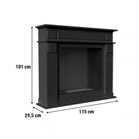 Kratki Standkamin November schwarz