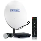 Schwaiger SAT-Anlage, HDTV 4TN 80 cm Quad LNB