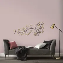 Art for the home Wandbild ART FOR THE HOME "Branch", gold (farbe bild(er): gold), B:108cm H:49cm T:2cm Ø:2cm, Metall, Bilder, ration Metal Kunst Gold Zweig 1,08m x 49 cm