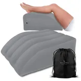 Feluna Keilkissen FELUNA Ergonomisches Keilkissen-Aufblasbares zurück & Beinstützkissen, Aufblasbares Kissen, zur Rückentlastung, zur Linderung von Bein- und Rückenschmerzen grau