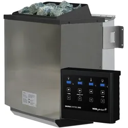 Karibu 9 kW Bio-Kombiofen Saunaofen anthrazit inkl. Steuergerät EASY schwarz - Sparset
