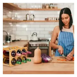 Relaxdays Weinregal 21 x 32 x 18,5 cm Natur