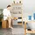 Relaxdays Aufbewahrungskorb, 4er Set, geflochten, Kleidung, Spielzeug, HBT: 31 x 32 x 30 cm, Kunststoff Regalkorb, weiß