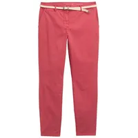 Tom Tailor Damen Slim Chino Hose mit Gürtel, rot,
