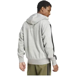 adidas Essentials 3-Streifen Kapuzenjacke Herren grau L