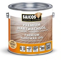 SAICOS Premium Hartwachs Öl für Holz Kork Treppen Arbeitsplatten Seidenmatt 2,5L