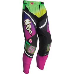 Moose Offroad Sahara, Textilhose - Grün/Schwarz/Lila - 30