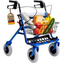 FabaCare Rollator 286i Standardrollator faltbar mit Vollausstattung Blau