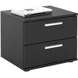 CARO-Möbel Nachtschrank Maxima 45 x 37 x 38 cm Schwarz