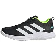 Adidas Court Team Bounce 2.0 Shoes Schuhe, Core Black/Cloud White/Flash Aqua, 38 EU