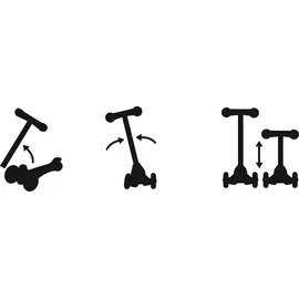 HyperMotion 5in1, Kinderroller mit Schiebefunktion und Gummirädern, Blau - Blau