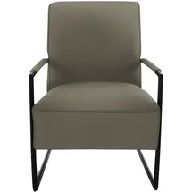 K+W Komfort & Wohnen K+W KOMFORT & WOHNEN, beige zypresse, B:62cm H:77cm T:83cm, Sessel, Cocktailsessel, mit bezogenen Armlehnen, Gestell in Metall schwarz Struktur