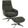 flexlux Drehsessel Marinella Chenille 75 x 103 x 95 cm Grün mit Liegefunktion