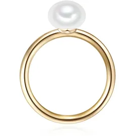 VALERO PEARLS Ring aus Sterling Silber mit Süßwasser-Zuchtperle in gelbgold | Gr.: 62