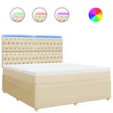 vidaXL Boxspringbett 180 x 200 cm Creme