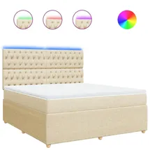 vidaXL Boxspringbett 180 x 200 cm Creme
