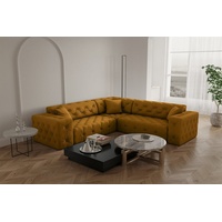 Fun Möbel Ecksofa Designersofa CHANTAL in Stoff Opera Velvet