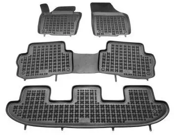 Gummimatten für VW Sharan / SEAT Alhambra (2010–2022) – 7 Sitze – Wannenform
