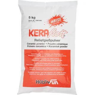 HobbyFun 5 kg Keraflott Reliefgießpulver Gießmasse Keramikpulver Reliefform - 5 kg